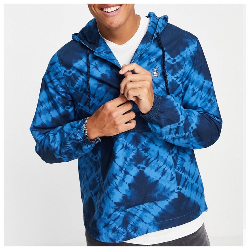 Original Penguin tie dye French terry pullover sweater jacket - Picture 3 of 6